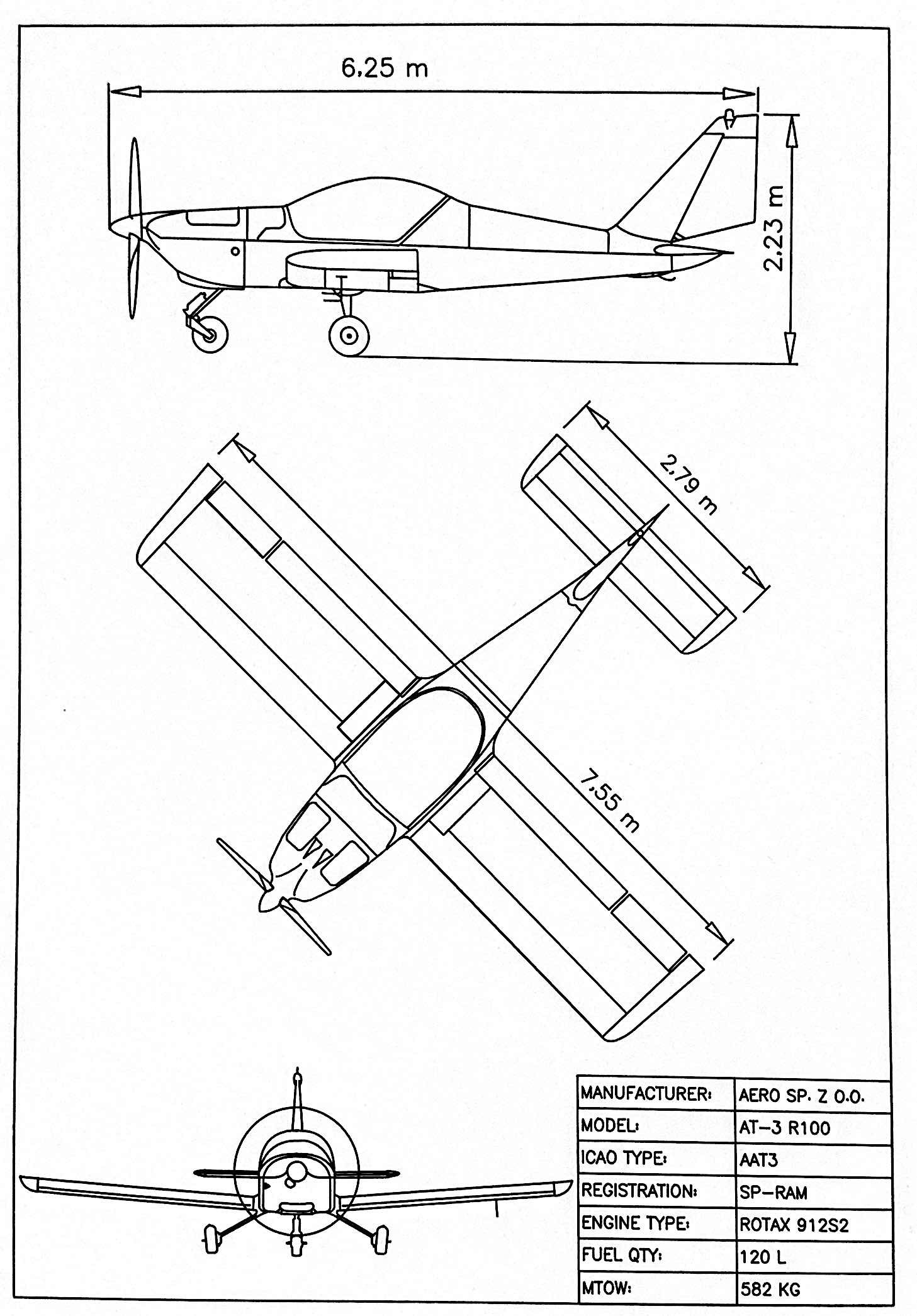 Aero AT-3 Czarny na Białym